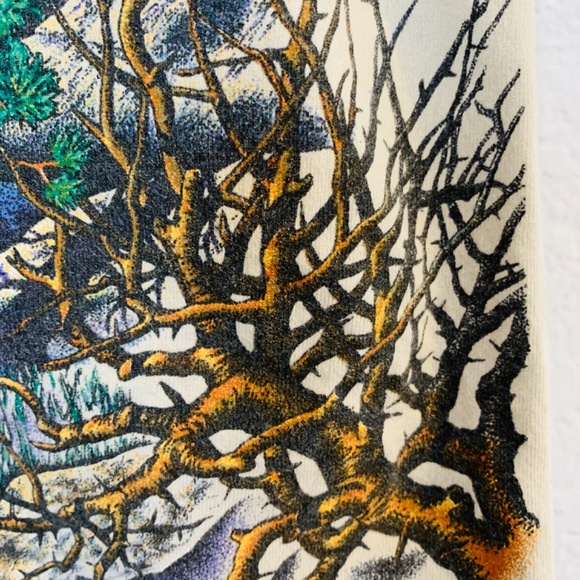 Vintage Crop Top Large Wolf Theme Wolves Reno Nevada - Picture 12 of 16